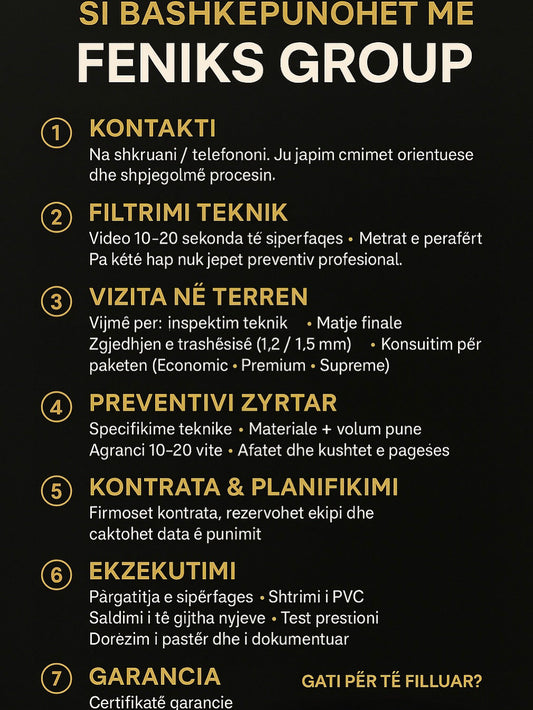 Nga kontakti deri te garancia: Sistemi Feniks Group që e ndryshon lojën.